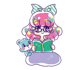 Magical girl and bear sticker #9043011