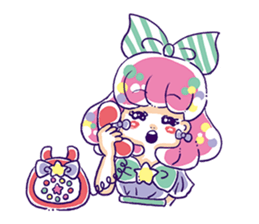 Magical girl and bear sticker #9043012