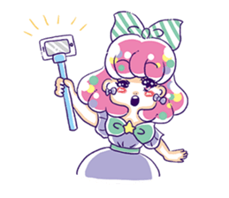 Magical girl and bear sticker #9043015