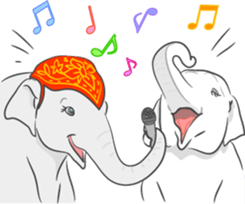 Lucky happy elephants sticker #9043670