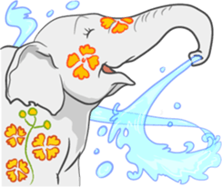 Lucky happy elephants sticker #9043689