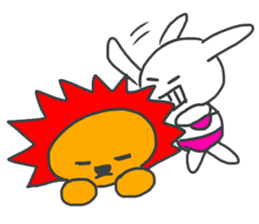 Bunny and Lion sticker #9044016