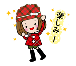 The girl of the trade mark cap.( Winter) sticker #9045626