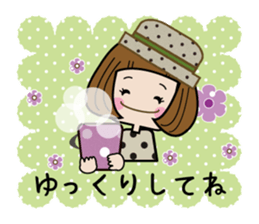 The girl of the trade mark cap.( Winter) sticker #9045627