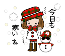The girl of the trade mark cap.( Winter) sticker #9045628