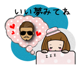 The girl of the trade mark cap.( Winter) sticker #9045636