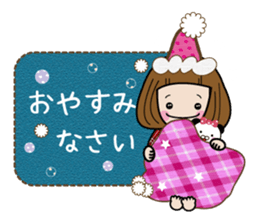 The girl of the trade mark cap.( Winter) sticker #9045637