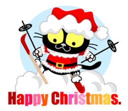 Communication of the cat / Christmas sticker #9045941