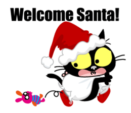 Communication of the cat / Christmas sticker #9045948