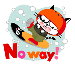 Communication of the cat / Christmas sticker #9045962