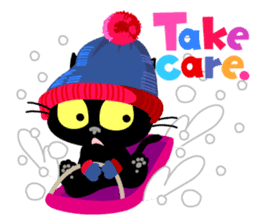 Communication of the cat / Christmas sticker #9045963