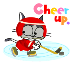 Communication of the cat / Christmas sticker #9045965