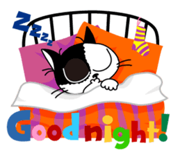 Communication of the cat / Christmas sticker #9045969