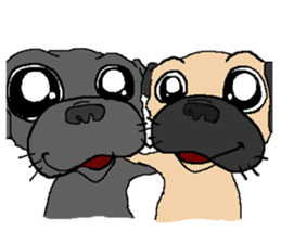 we love pug sticker #9046055