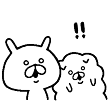 Chococo's Yuru Usagi With Mofu Inu sticker #9046230