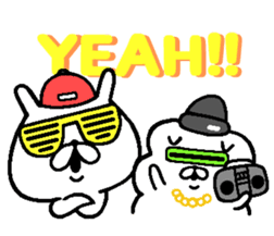 Chococo's Yuru Usagi With Mofu Inu sticker #9046235