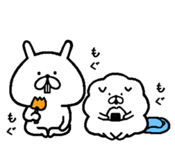 Chococo's Yuru Usagi With Mofu Inu sticker #9046253