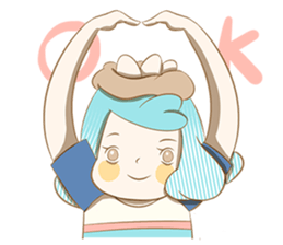 Bird eggs girl with bird sticker #9046456