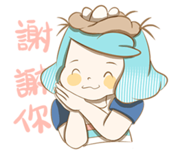 Bird eggs girl with bird sticker #9046458