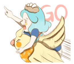 Bird eggs girl with bird sticker #9046464