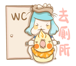 Bird eggs girl with bird sticker #9046465