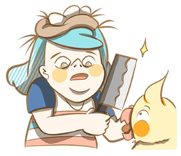 Bird eggs girl with bird sticker #9046469