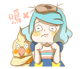 Bird eggs girl with bird sticker #9046470