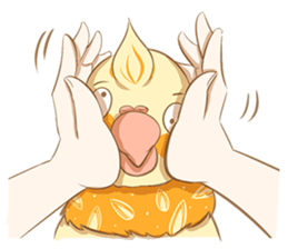 Bird eggs girl with bird sticker #9046479