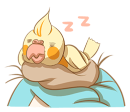 Bird eggs girl with bird sticker #9046491