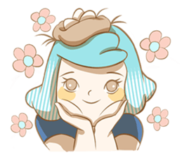 Bird eggs girl with bird sticker #9046492