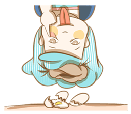 Bird eggs girl with bird sticker #9046493