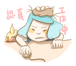 Bird eggs girl with bird sticker #9046494