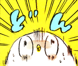 white bird"KOTORI-chan" Cartoon Sticker sticker #9046776