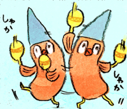 white bird"KOTORI-chan" Cartoon Sticker sticker #9046777