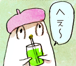 white bird"KOTORI-chan" Cartoon Sticker sticker #9046796