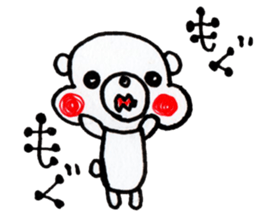 Polar bear red cheeks 3 sticker #9046820