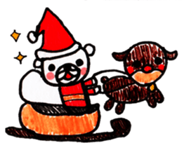 Polar bear red cheeks 3 sticker #9046834