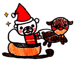 Polar bear red cheeks 3 sticker #9046834