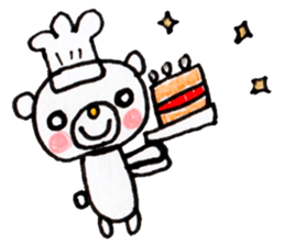 Polar bear red cheeks 3 sticker #9046837