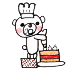 Polar bear red cheeks 3 sticker #9046838