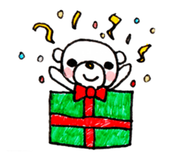 Polar bear red cheeks 3 sticker #9046839