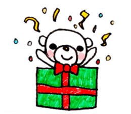 Polar bear red cheeks 3 sticker #9046839