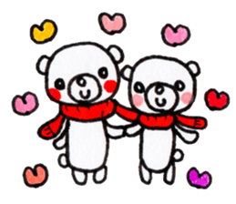 Polar bear red cheeks 3 sticker #9046840