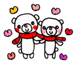 Polar bear red cheeks 3 sticker #9046840