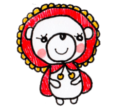 Polar bear red cheeks 3 sticker #9046842