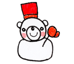Polar bear red cheeks 3 sticker #9046843