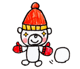 Polar bear red cheeks 3 sticker #9046844