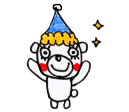 Polar bear red cheeks 3 sticker #9046846