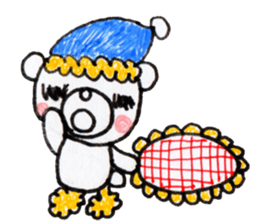 Polar bear red cheeks 3 sticker #9046847