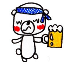 Polar bear red cheeks 3 sticker #9046848